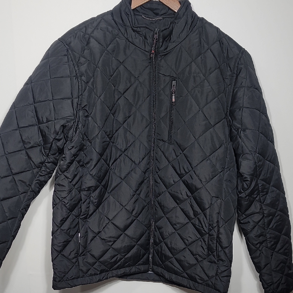 Hawke & Co Men's Black Quilted Puffer Jacket